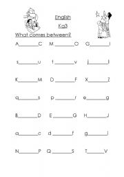 English worksheet: Alphabets