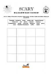 SCARY Halloween Bingo!