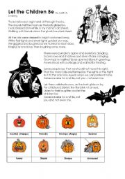 English Worksheet: Halloween Poem, Emotion Cards and Teaching Ideas