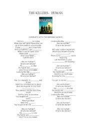 English worksheet: The Killers: Human 