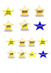 English Worksheet: Students star awards