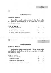 Parade 4: Unit 3: Reading Comperhension