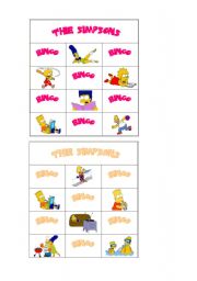 English Worksheet: simpsons bingo 6