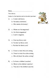 English worksheet: Listening Exercise