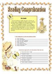 English Worksheet: Reading Comprehension Exercise