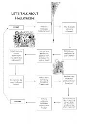 English Worksheet: Lets Talk About Halloween