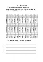 English Worksheet: puzzle past participle
