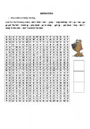 English Worksheet: puzzle imperatives