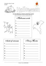 English Worksheet: Halloween