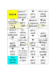 English Worksheet: Weather board game