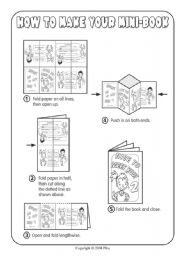 English Worksheet: How To Make Your Mini Book