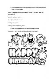 English Worksheet: Happy Birthday