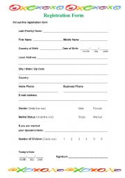 English worksheet: Personal Information