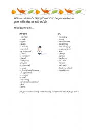 English Worksheet: Expressions with MAKE and DO