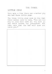 English worksheet: Three little pigs