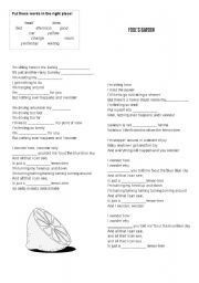 English worksheet: Song: Lemon Tree - Fools Garden (Fill in lyrics)