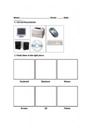 English worksheet: Computer Components