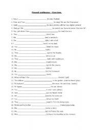 English Worksheet: Present Continuous