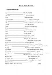 English Worksheet: Present Simple