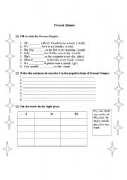 English Worksheet: Present Simple