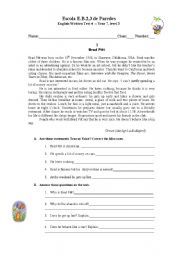 English Worksheet: test daily routine