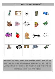 English worksheet: THE PICTIONARY - PART 2