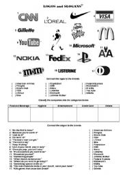 English Worksheet: Logos and Slogans