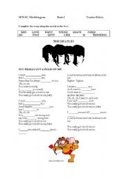 English worksheet: Beatles song
