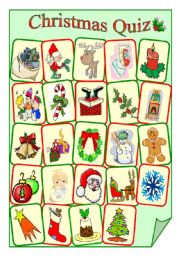 English Worksheet: Christmas Quiz Worksheet 