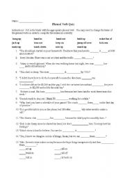 English Worksheet: Phrasal Verb Quiz
