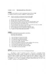 English Worksheet: EXERCISE:  Simple Past Form of Be