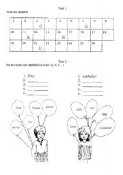 English Worksheet: Alphabet