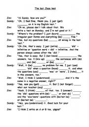 English Worksheet: Dialogue past tense