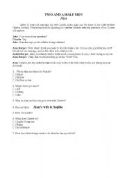 English worksheet: Two and a half men - Pilot