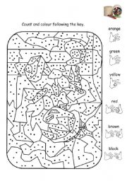 colour by numbers for young learners