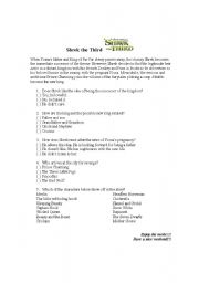 English Worksheet: Shrek 3