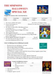 English Worksheet: The Simpsons Halloween Special XII