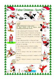 English Worksheet: Father Christmas - Sports