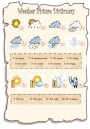 Weather Picture Dictionary