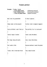 English Worksheet: Present Perfect exercises