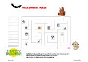 English worksheet: Halloween Maze