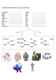 English Worksheet: Opposites