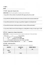 English Worksheet: Passive with SHOULD -  Simple Past vs. Present Perfect 