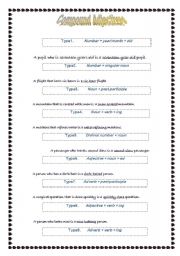English Worksheet: Compound Adjectives 