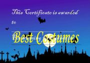 Halloween Award Certificate 2