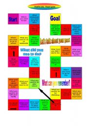 English Worksheet: Used to (do) - Board Game