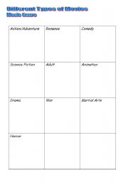 English worksheet: Movie Genre