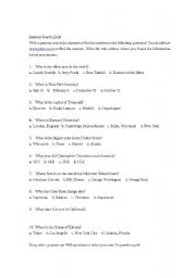 English Worksheet: Internet Search Quiz!