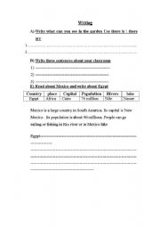 English worksheet: writing