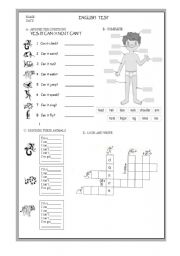 English Worksheet: Test for elementary school